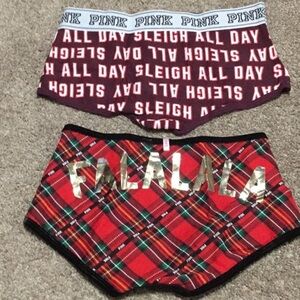 🆕6️⃣each VS PINK Christmas underwear.